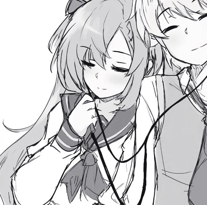 黑白动漫闺蜜头像,情感纽带连结的闺蜜瞬间