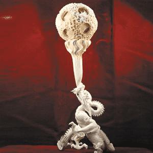 现代象牙雕刻精品,传承与创新的艺术魅力展现